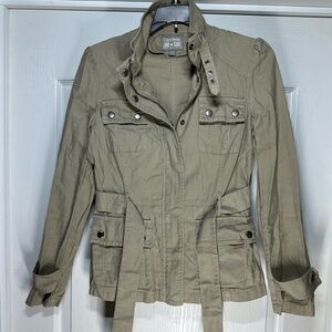 Converse One Star Women's Utility Jacket in Tan Snap and Zipper Size XS